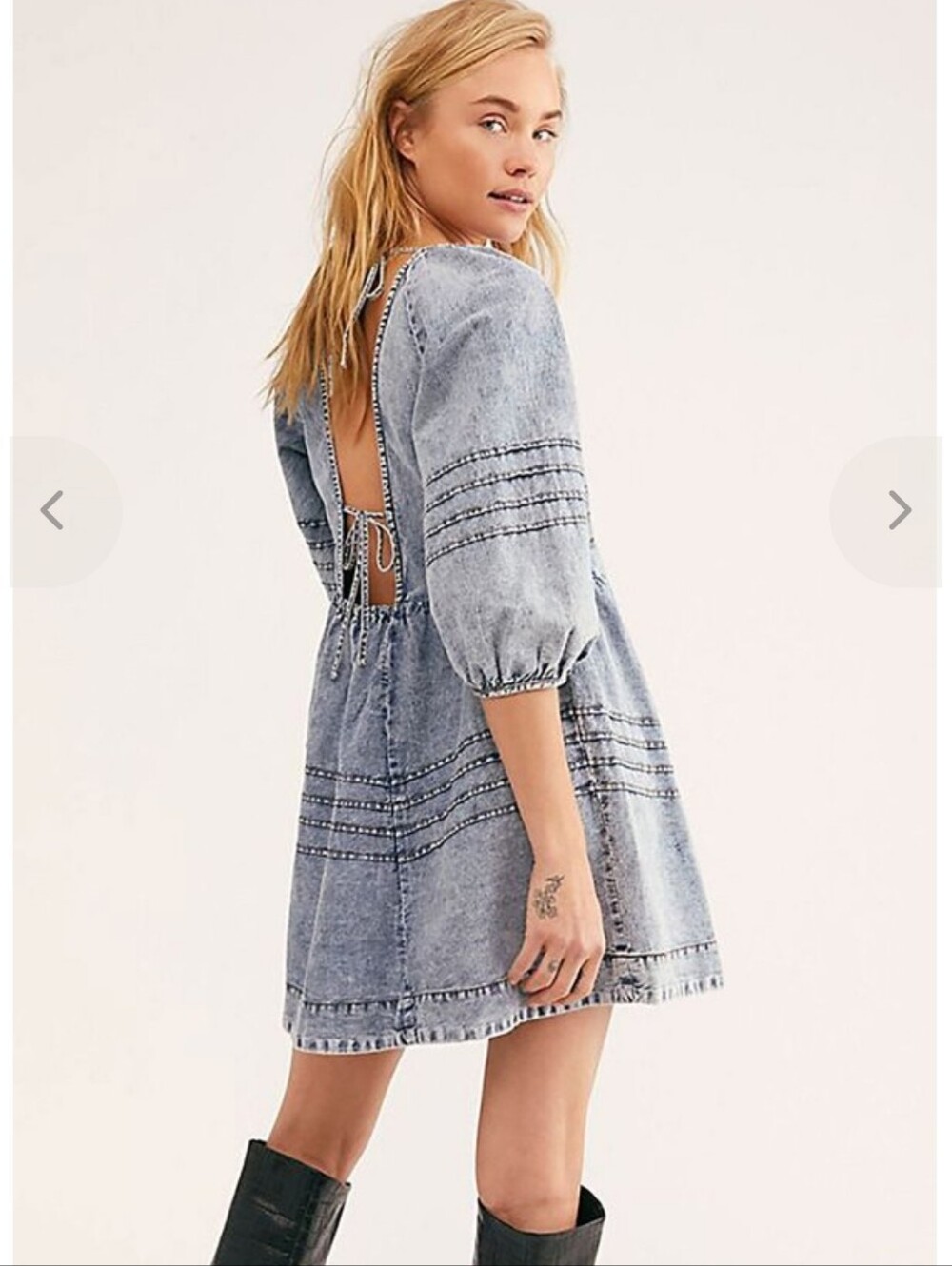 Free People Sweet Surrender Denim Mini Dress